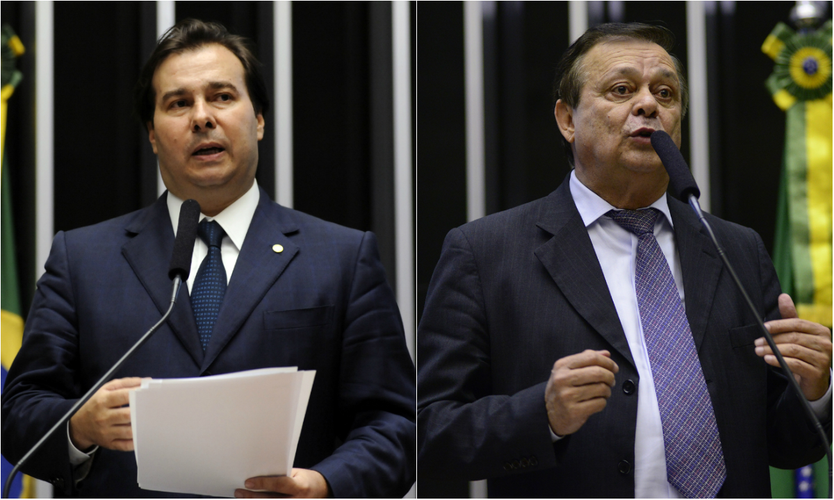 Rodrigo Maia (à esq.) e Jovair Arantes | Gustavo Lima/Câmara dos Deputados/Montagem