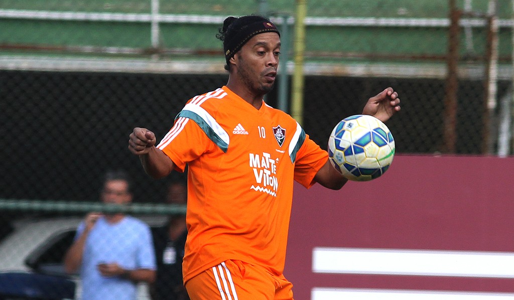 Ronaldinho Gaúcho quando atuava pelo Fluminense, em 2015. | Nelson Perez/Fluminense FC