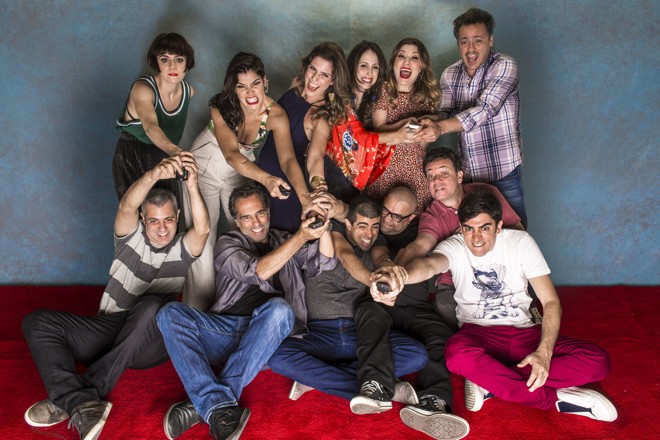 Renata Gaspar, Veronica Debom, Georgiana Goes, Luana Martau, Carol Pontes, Danton Mello, Mauricio Rizzo, Mauricio Farias, Marcius Melhem, Welder Rodrigues, Márcio Vito e Marcelo Adnet. | Caiua FrancoDivulgação