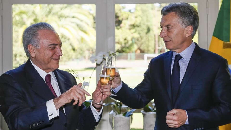 Michel Temer e o presidente argentino Mauricio Macri: a direita no  poder. | Beto Barata/PR