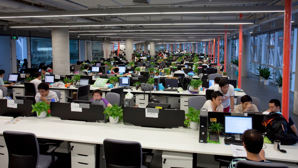 Como o grupo chinês Alibaba criou a maior fintech do mundo Escritório do Alibaba, gigante do comércio eletrônico chinês | Divulgação/Alibaba/http://alibabagroup.com//