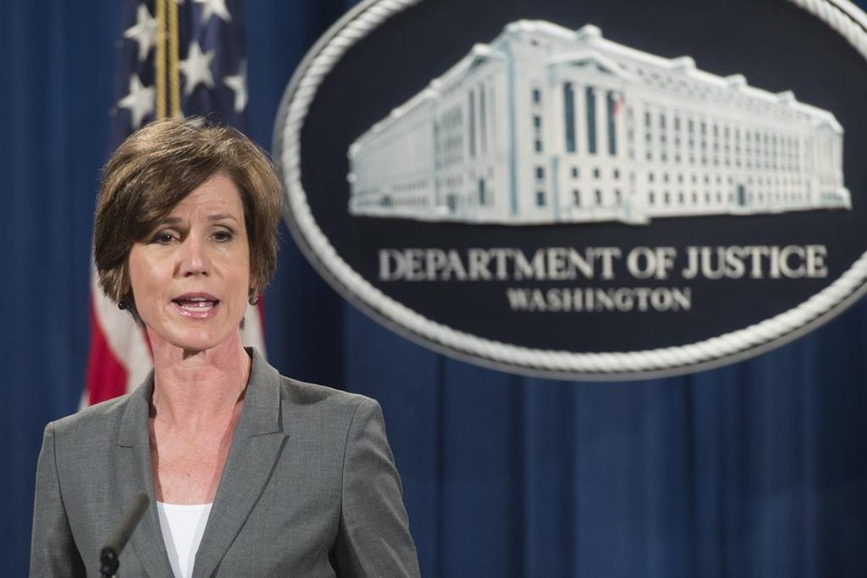Sally Yates estava à frente do Departamento de Justiça | SAUL LOEB/AFP