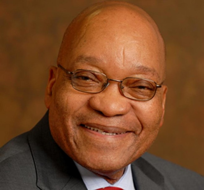 Jacob Zuma, presidente da África do Sul, sorri em seu retrato oficial, fotografado em 2009. | Divulgação