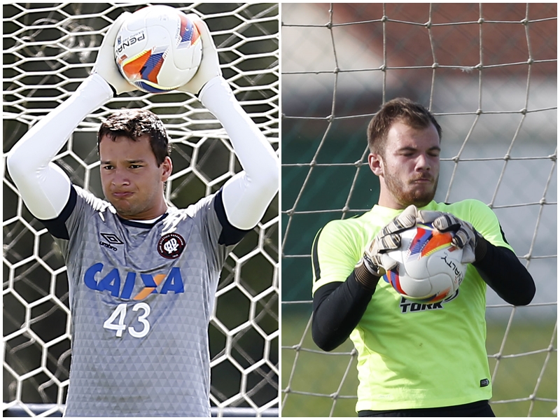 Os goleiros Lucas, do Atlético, e Rafael, do Coritiba, são dois dos quatro curitibanos nos elencos dos dois clubes. | /