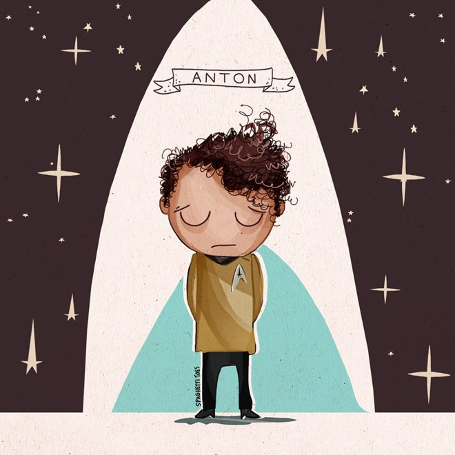 O ator russo-americano Anton Yelchin(1989 –2016), conhecido por papeis como o de Pavel Chekov em Star Trek, morreu em 19 de junho. | 