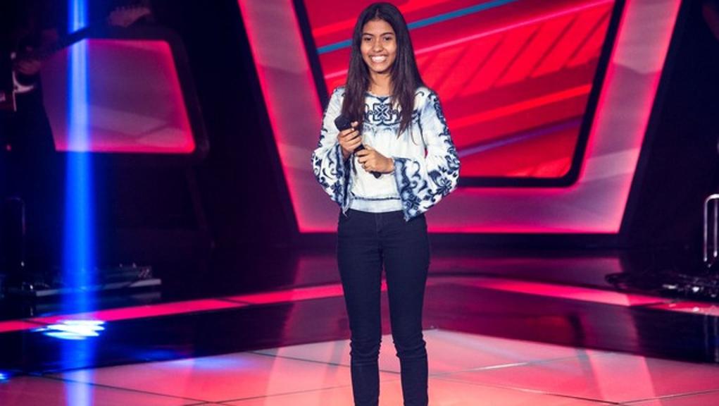 Melissa Noemy, de Campinas (SP), agradou jurados e plateia no The Voice Kids deste domingo (29). | Isabella Pinheiro/Gshow