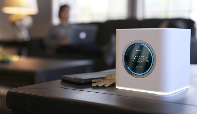 O AmpliFi, da Ubiquiti Networks, é um roteador que ganhou design moderno, lembrando um relógio digital | Divulgação/Ubiquiti Networks