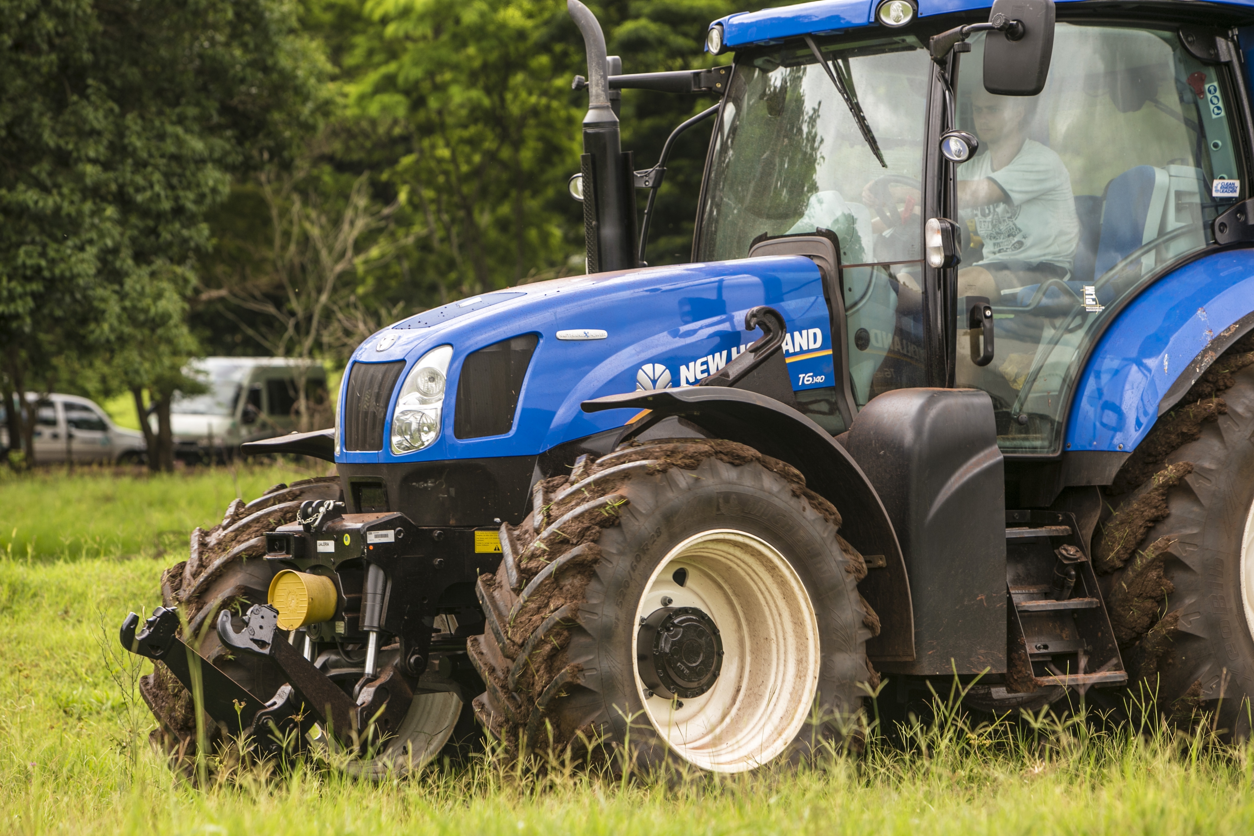 O motor do protótipo T6.140, da multinacional New Holland, usa biometano como fonte de energia. | Eron Zeni/Divulgação