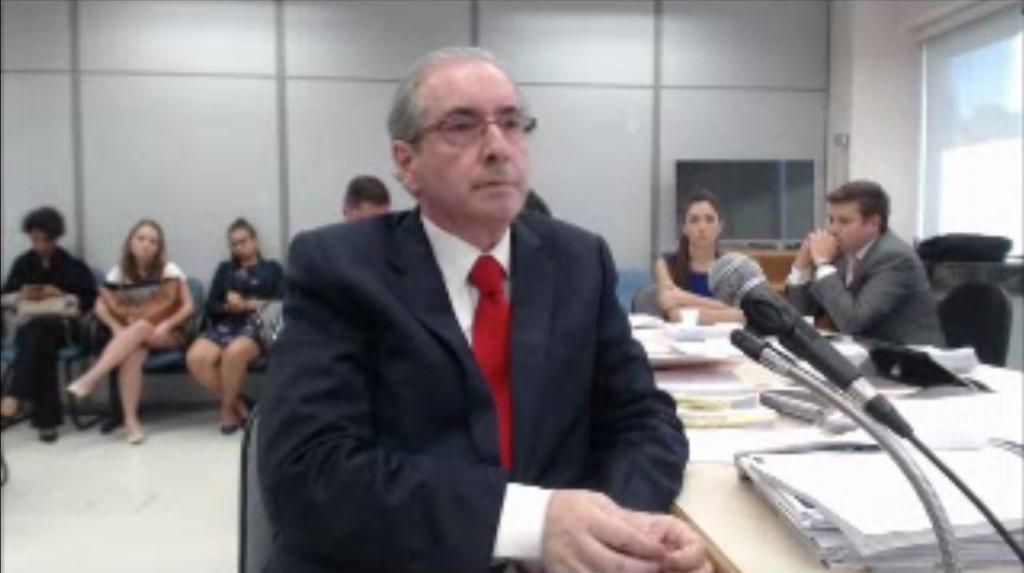 Eduardo Cunha deu depoimento de três horas de duração para Sergio Moro. | Reprodução