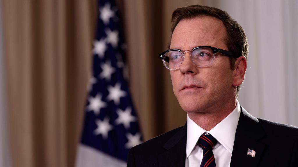 Kiefer Sutherland em cena de “Designated Survivor”, a série favorita do presidente Temer (no item 9). | Divulgação