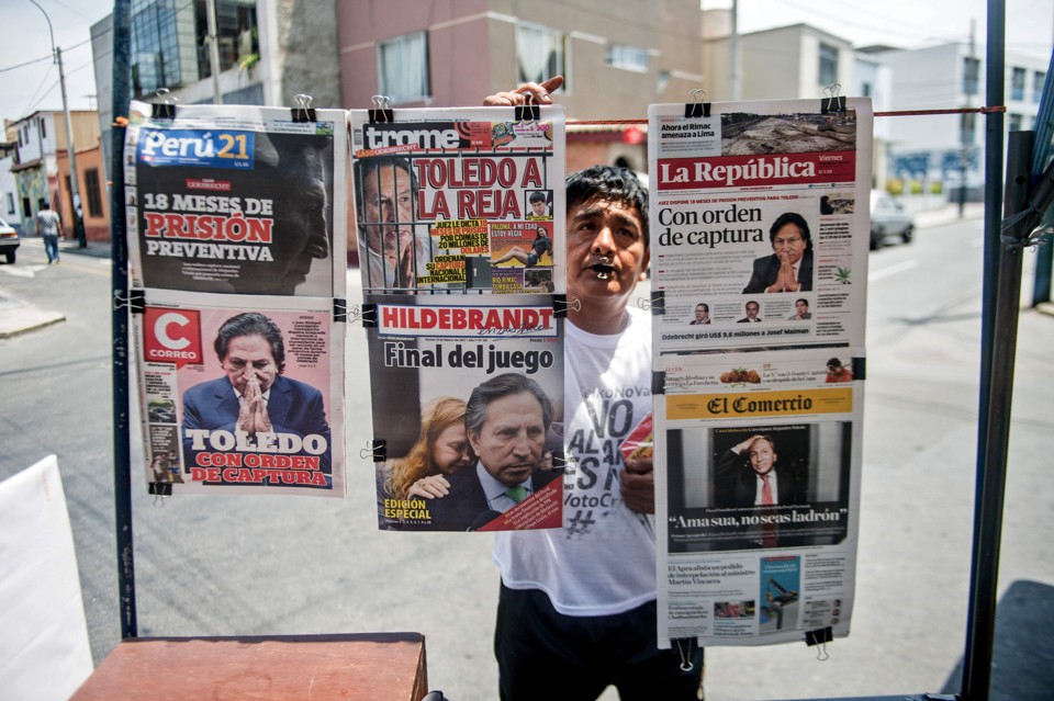 Alejandro Toledo é acusado de ter recebido suborno milionário da Odebrecht | ERNESTO BENAVIDES/AFP