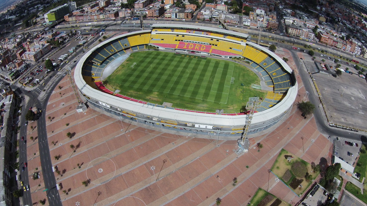 El Campím, palco de Millonarios e Atlético, quarta-feira. | Divulgação/Dronestagram