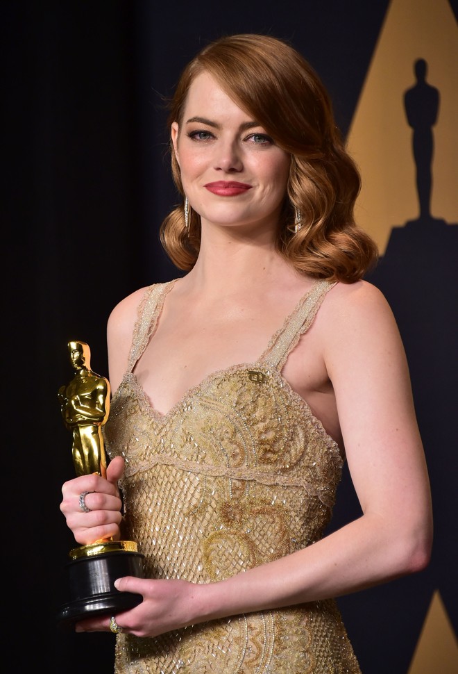 Emma Stone, melhor atriz por “La La Land” | Frederic J. Brown/AFP