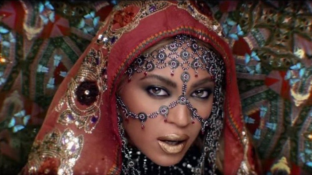 A cantora Beyoncé: criticada por “apropriação cultural “ de trajes indianos em clipe. | Reprodução/