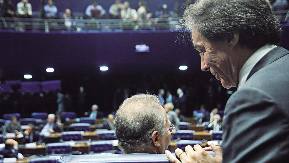 Eunício Oliveira (primeiro plano) e Renan Calheiros | Geraldo Magela/Agência Senado