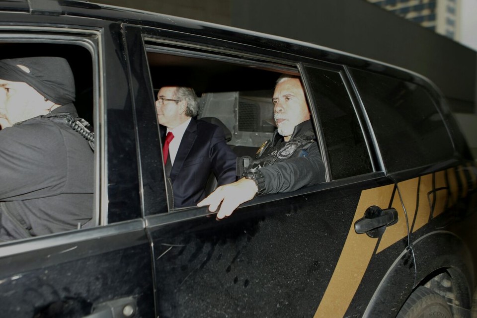 Cunha deixa a Justiça Federal, em Curitiba | Antônio More/Gazeta do Povo