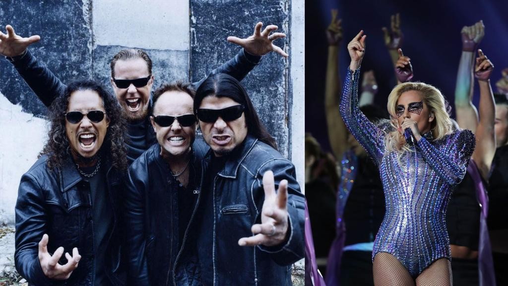 Rock pesado do Metallica vai se unir ao pop de Lady Gaga