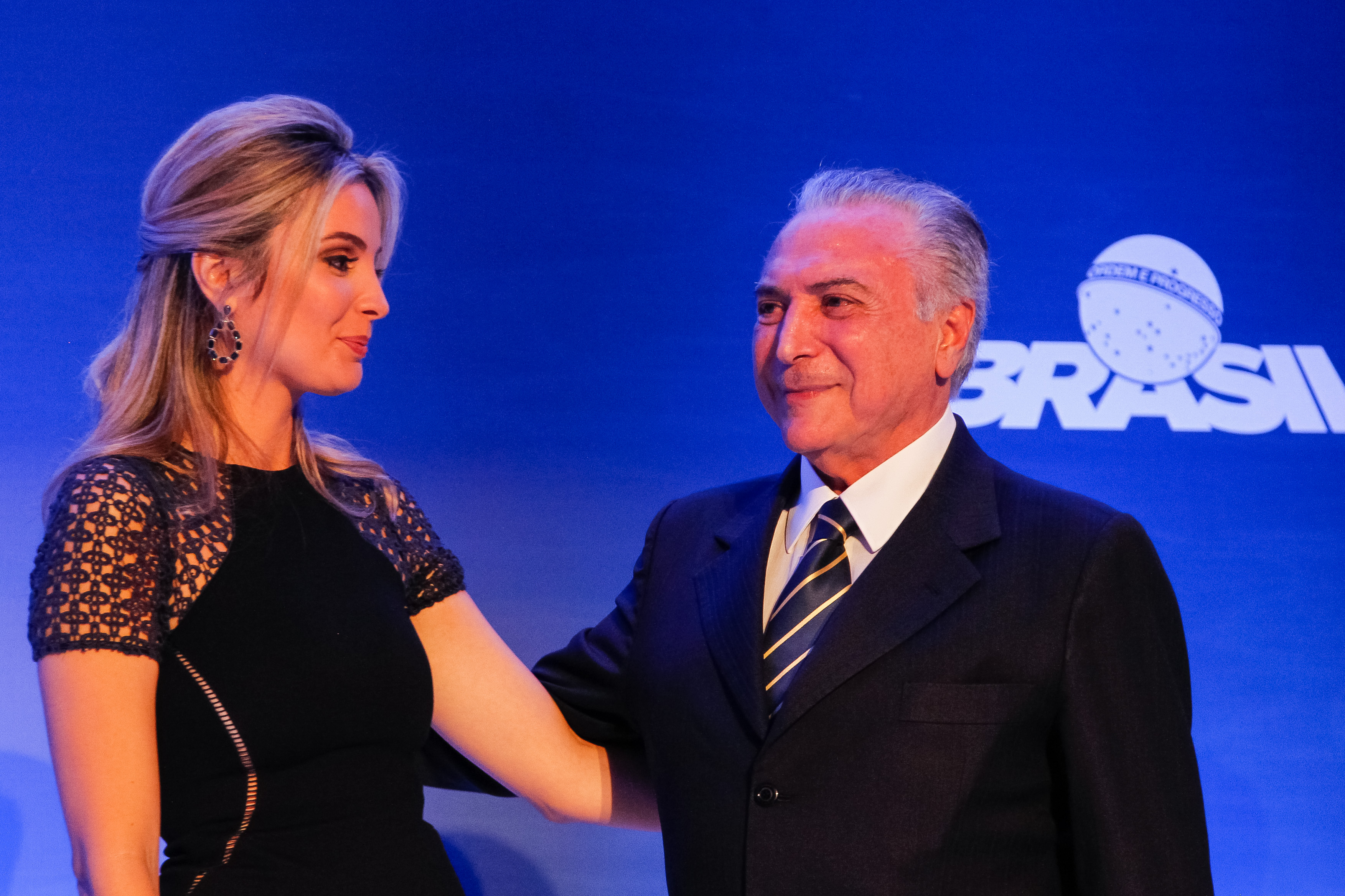 Marcela (à esq.) e Michel Temer | Beto Barata/PR/Arquivo