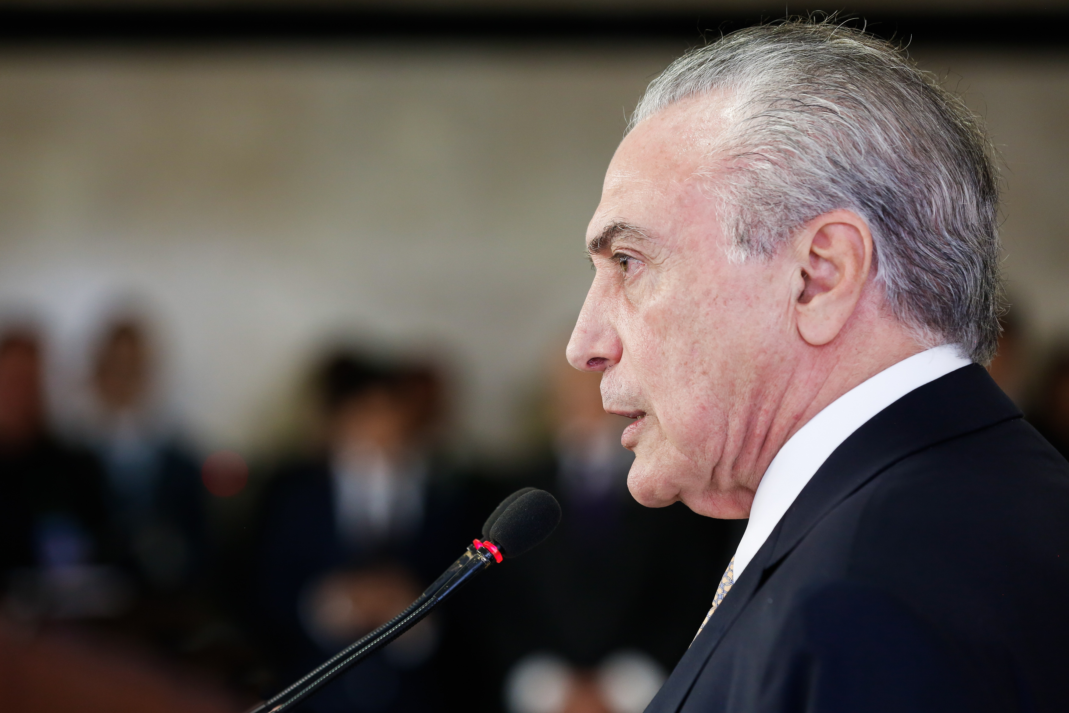 Michel Temer (PMDB), durante a recepção do presidente argentino no Itamaraty | Carolina Antunes/PR
