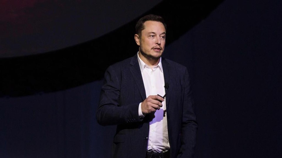 Elon Musk em evento da SpaceX, sua empresa de exploração espacial | HECTOR GUERRERO/AFP