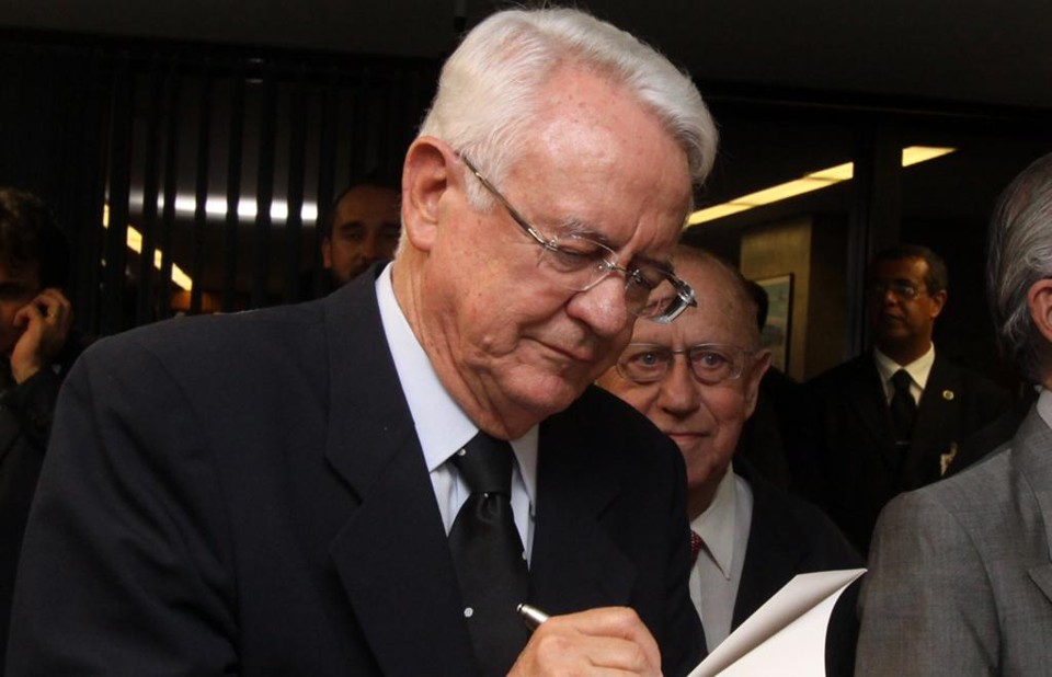 Carlos Velloso, durante o lançamento de um livro em sua homenagem, em 2009, no STF | U.Dettmar/SCO/STF