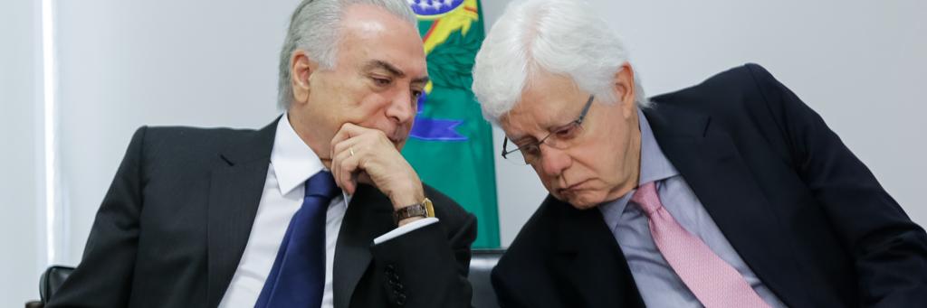 Temer (à esq.) e Moreira Franco | Marcos Corrêa/PR