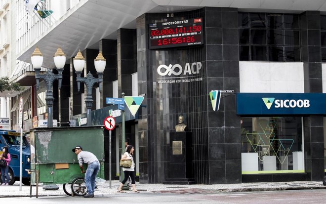 Sede da ACP, na Rua XV de Novembro, no centro de Curitiba | Daniel Castellano/Gazeta do Povo