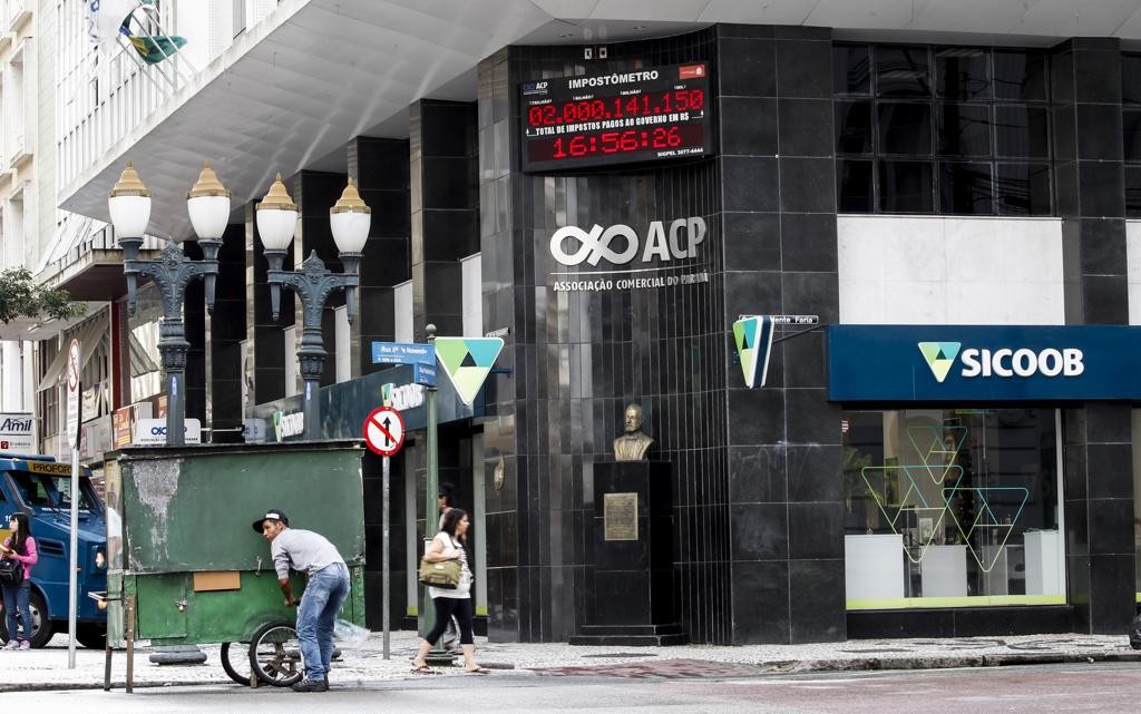 Sede da ACP, na Rua XV de Novembro, no centro de Curitiba