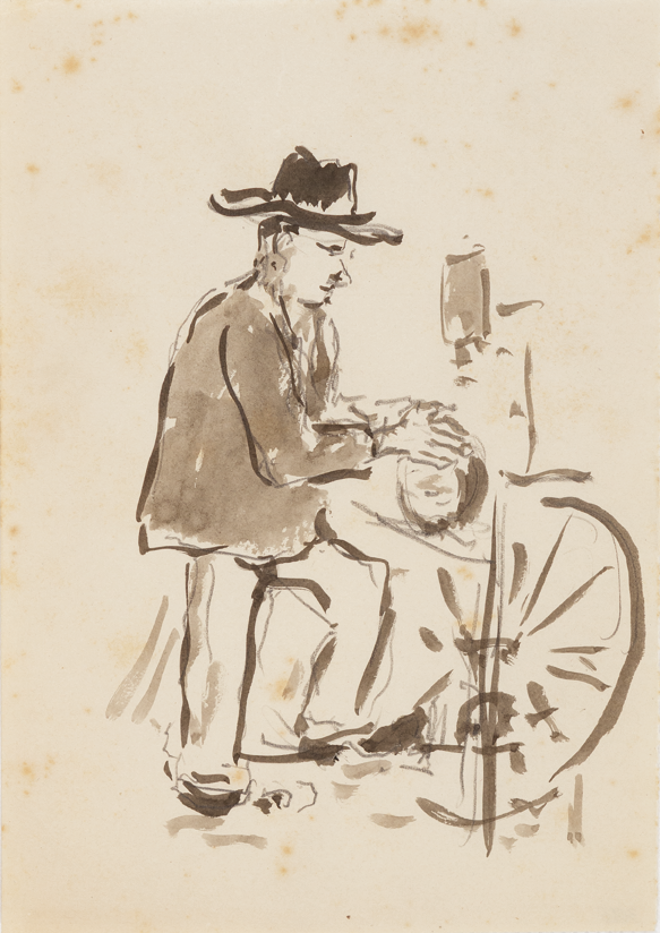 O oficio do amolador de facas. | Reprodução