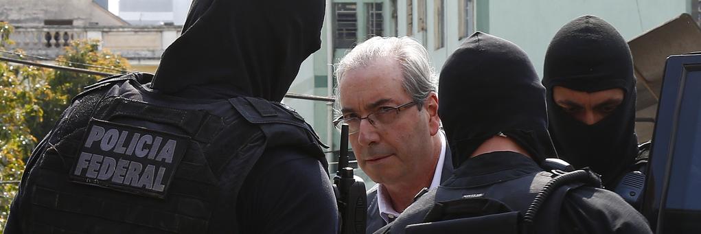 Eduardo Cunha, quando de sua prisão, em outubro do ano passado | Aniele Nascimento/Gazeta do Povo
