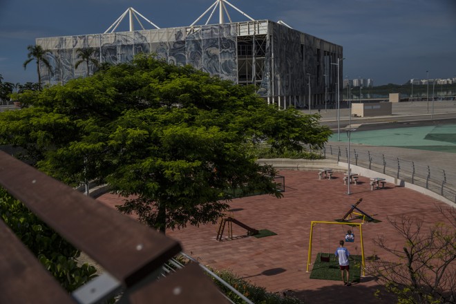 Vista do centro aquático do Parque Olímpico da Rio-2016 | DADO GALDIERI/NYT