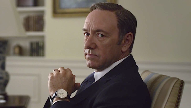 Kevin Spacey como Frank Underwood em “House of Cards” | Divulgação/