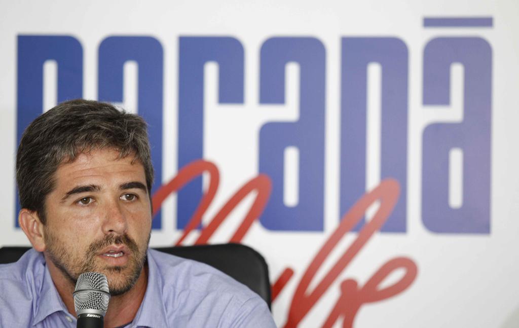 O executivo de futebol do Paraná, Rodrigo Pastana promete reforços para a disputa da Série B: otimismo com moderação. | Jonathan Campos/Gazeta do Povo