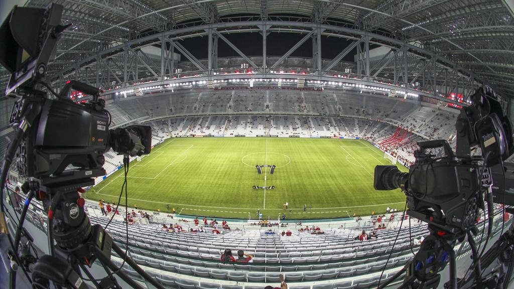 Vista da Arena da Baixada, palco do clássico desta quarta-feira. | Daniel Castellano/Gazeta do Povo