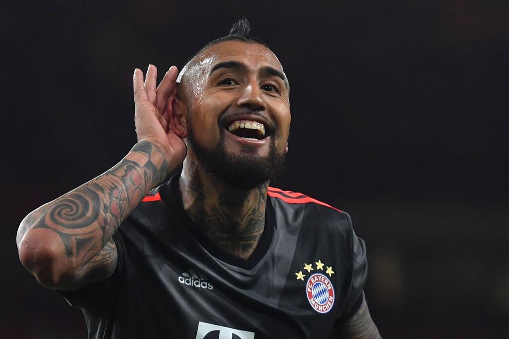 Arturo Vidal, do Bayern de Munique: time acostumado a comemorar títulos em casa. | Ben Stansall/AFP