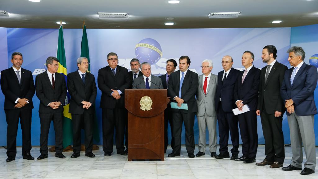 Temer chamou líderes do Congresso para anunciar as mudanças na proposta de reforma da Previdência | Beto Barata/PR