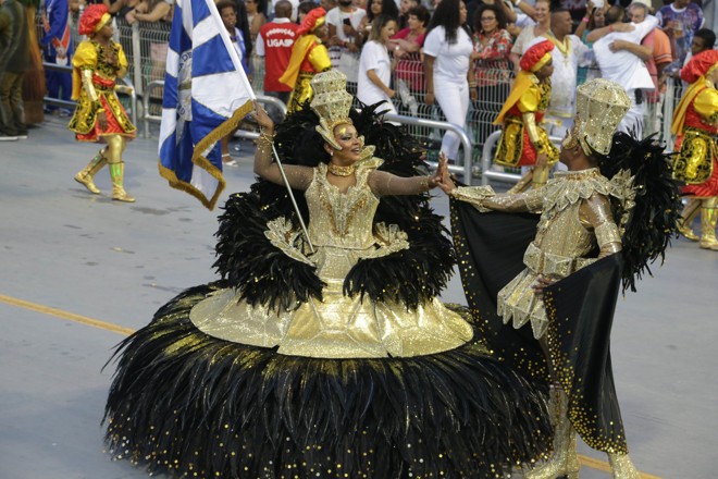 O mestre-sala Jefferson Gomes e a porta-bandeira Janny Moreno | Paulo Pinto/Fotos Públicas