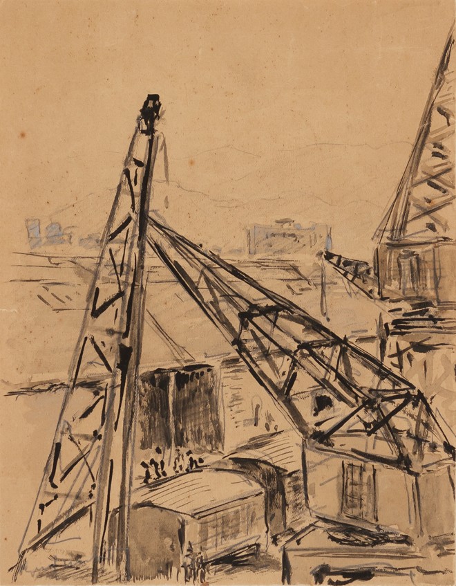 Porto de Santos, década de 1940. | Reprodução