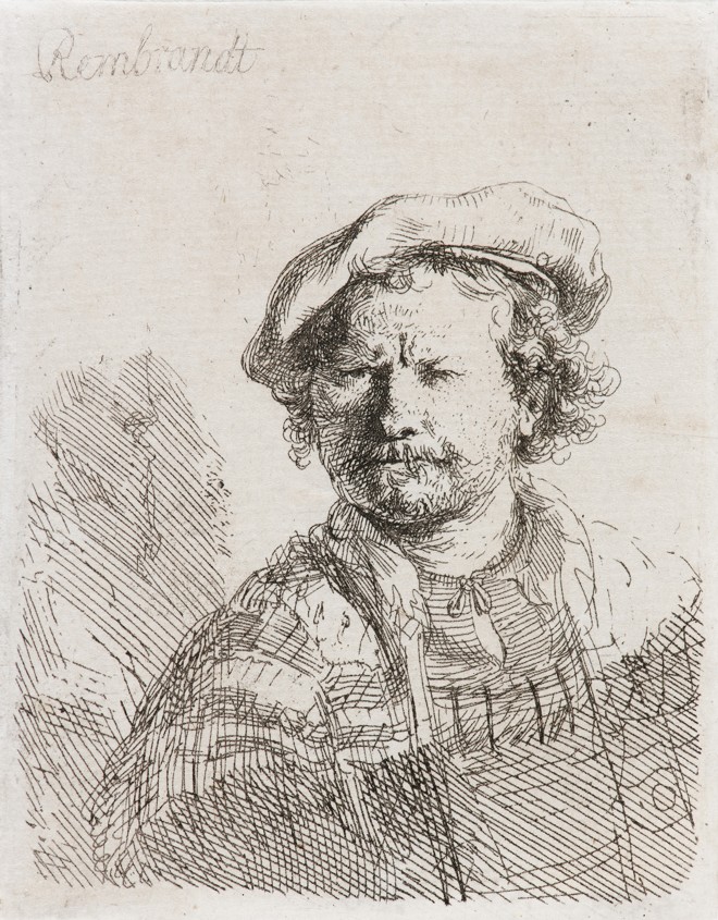 Autorretrato de Rembrandt. | Reprodução