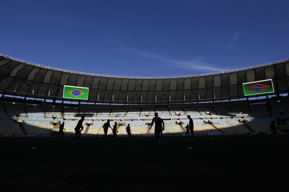Treino do Atlético no Maracanã na véspera do duelo contra o Flamengo. | Jonathan Campos/Gazeta do Povo