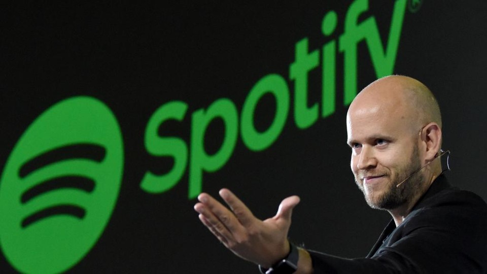 Daniel Ek, CEO da Spotify. Plataforma vai disponibilizar álbuns com duas semanas de antecedência para seus usuários pagos | Toru Yamanaka/
AFP