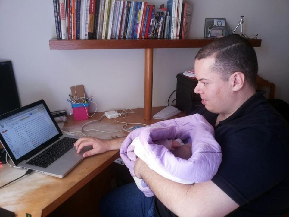 7 em 10 recrutadores acreditam que ser pai ou mãe ajuda no desenvolvimento profissional. Na foto,  Cristian Trentin empreendedor  sócio da aceleradora de empresas Grupo Mind e da startup de logística SendFour. | Arquivo Pessoal/