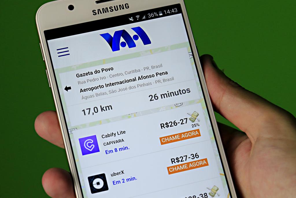 Plataforma VAH compara preços dos quatro principais aplicativos de transporte em atuação no Brasil | Albari Rosa/Gazeta do Povo