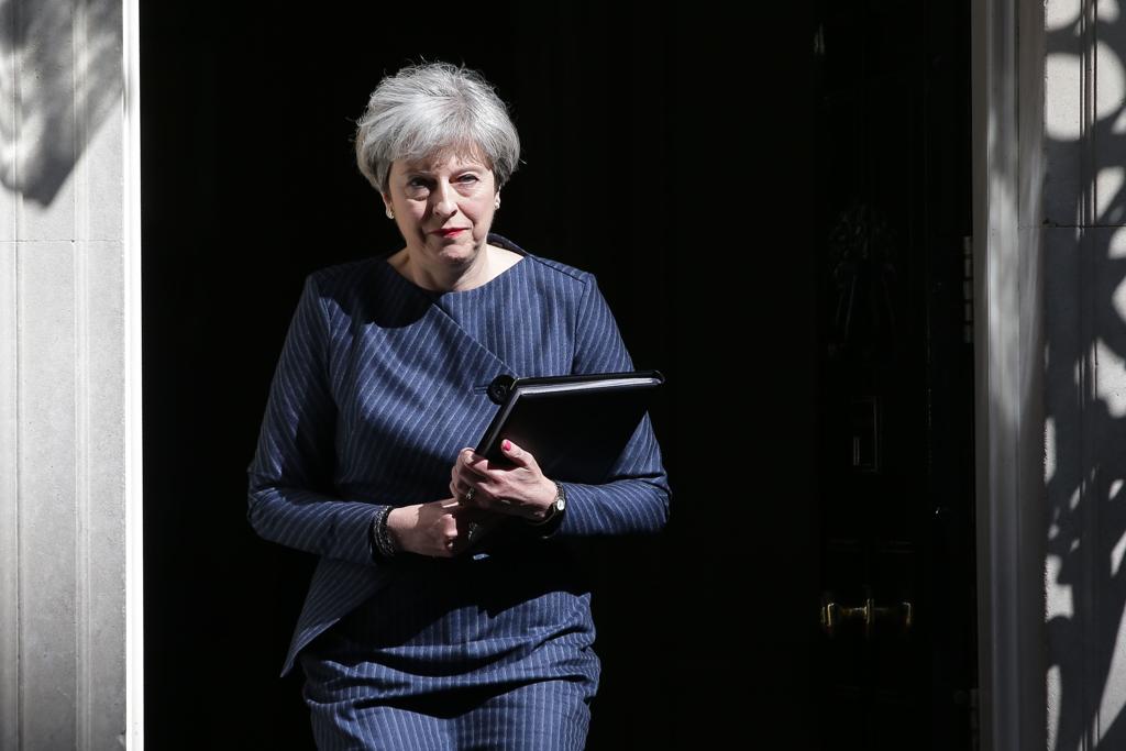 Pesquisas de opinião indicam que May pode ampliar sua maioria no Parlamento com uma nova eleição. | DANIEL LEAL-OLIVAS/AFP