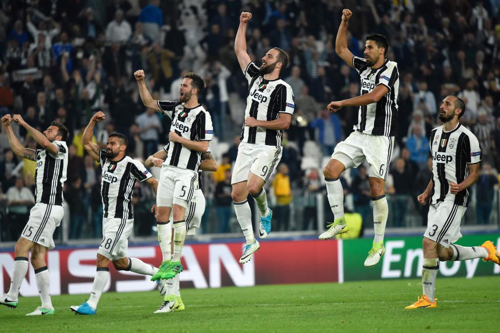 Festa da Juventus com a vitória em casa sobre o Barcelona, por 3 a 0. | Miguel Medina/AFP