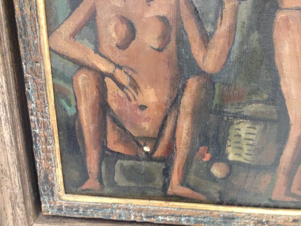 “Adão e Eva”, de Torres García, rasurada no MON. | Rogério Galindo/Gazeta do Povo