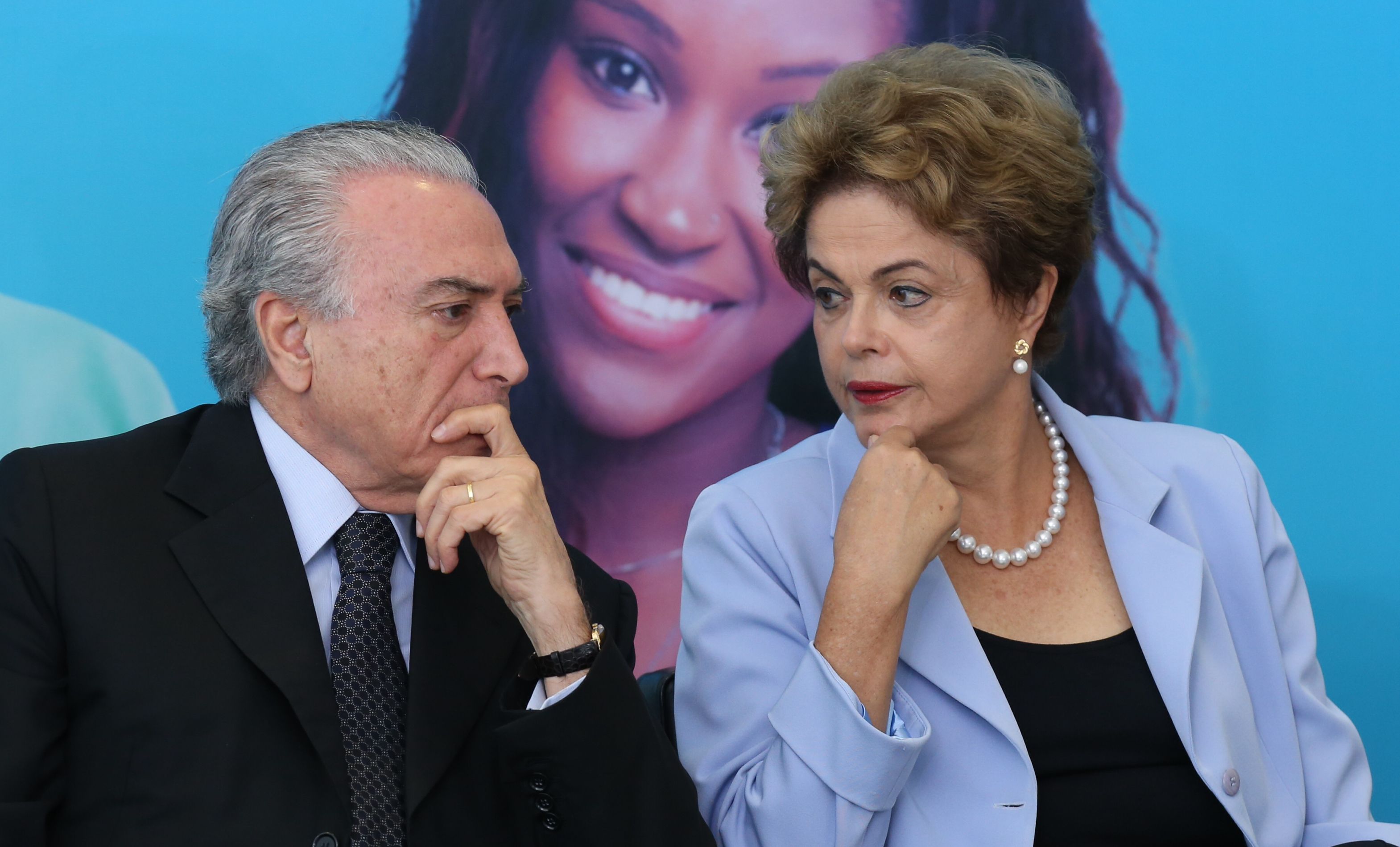 Temer e Dilma: eles se elegeram na mesma chapa, mas o atual presidente alega não ter tido responsabilidade da arre | Lula Marques/Agência PT