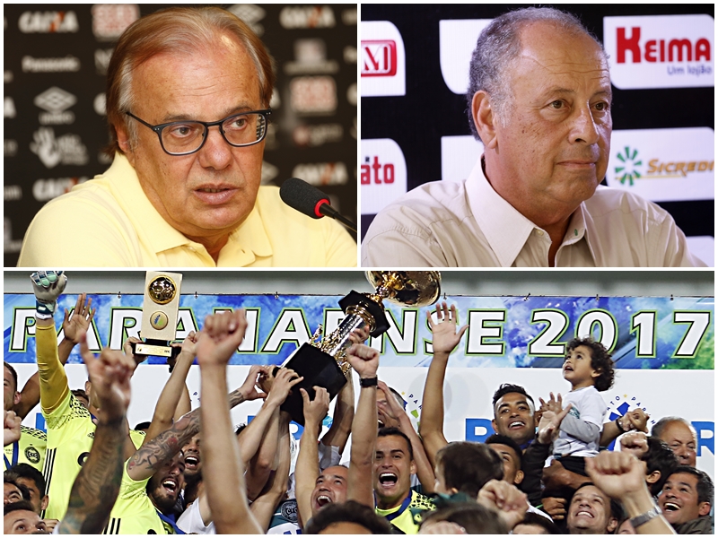 Dirigentes de Atlético e Coritiba, além do próprio Paranaense, estarão em discussão nesta quinta no STJD. | Aniele Nascimento, Josué Teixeira e Albari Rosa/Gazeta do Povo