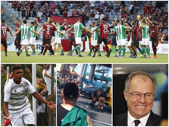 A união de Atlético e Coritiba no Atletiba que não ocorreu, Getterson, o incidente que vitimou o torcedor do Coxa e o presidente da FPF, Hélio Cury. | /
