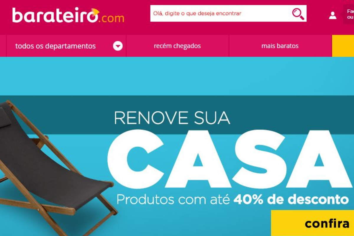 Barateiro lança marketplace de usados e reembalados. | Reprodução